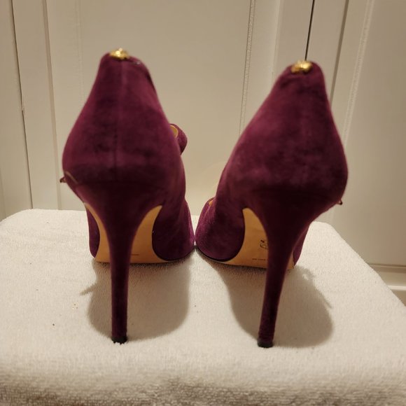 Vince Camuto Gold-Toe Pointed Berry Heels Size 10 - Picture 5 of 10